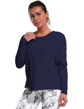 Pilates Batwing Tunic Tops darknavy_Pilates