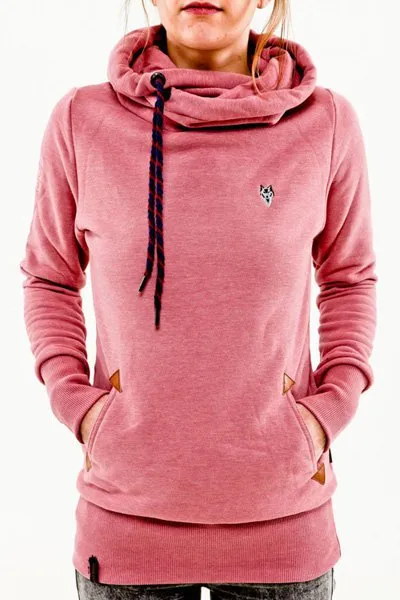 Popular Trendy Hooded Long Sleeved Pocket Embroidered Flower Sweatshirt Women Thick Outerwear
