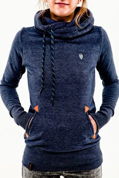 Popular Trendy Hooded Long Sleeved Pocket Embroidered Flower Sweatshirt Women Thick Outerwear