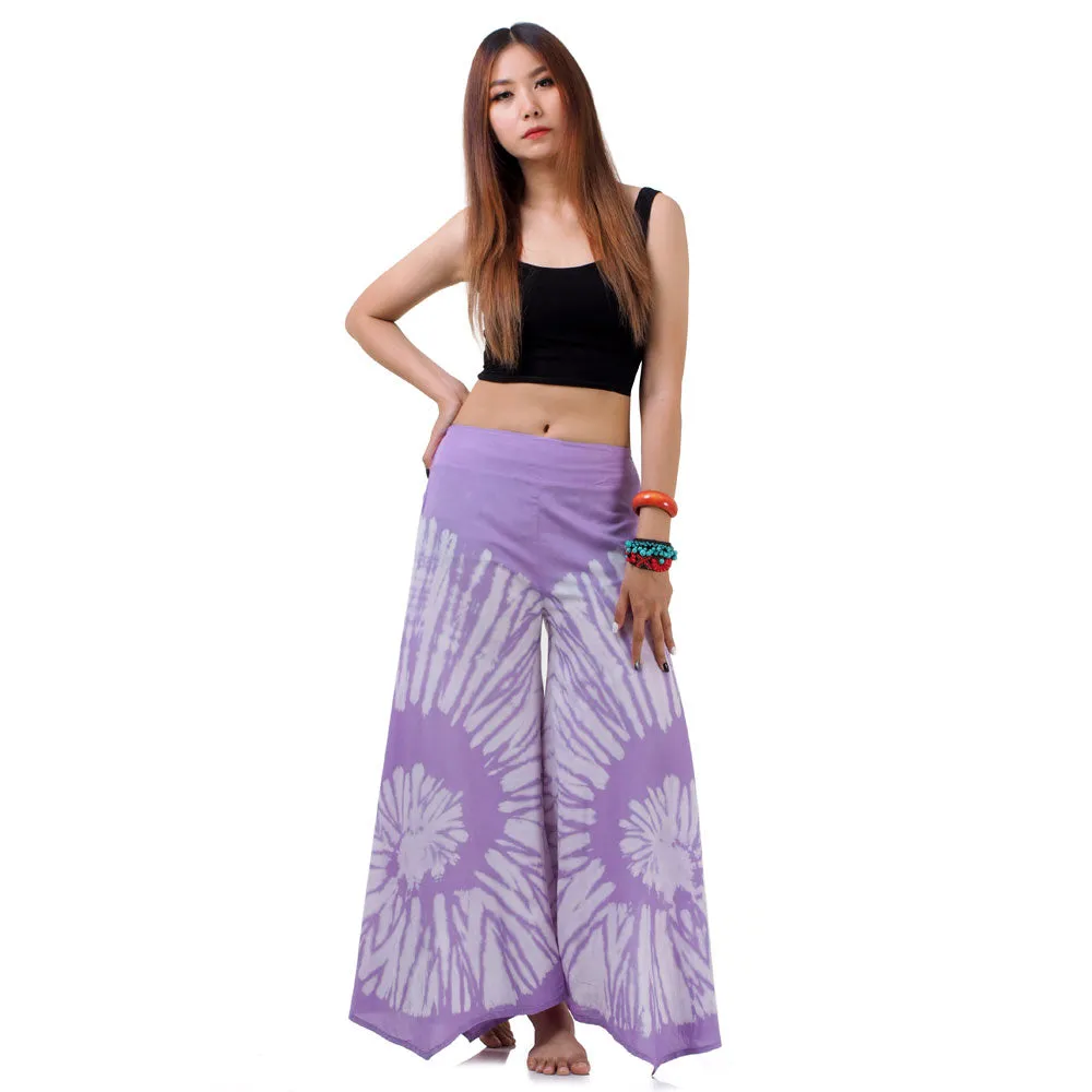 Radiant Red Hippie Tie Dye Palazzo Pants