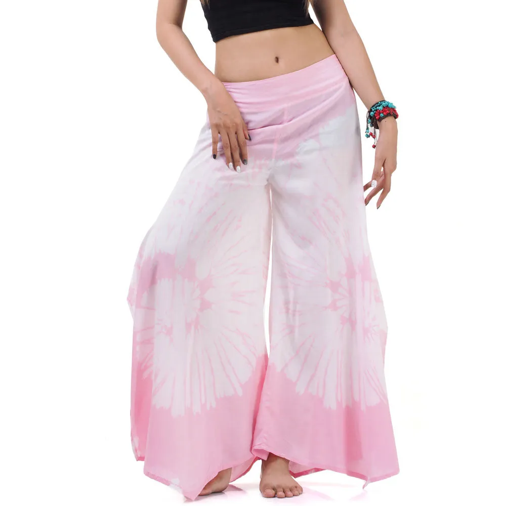 Radiant Red Hippie Tie Dye Palazzo Pants