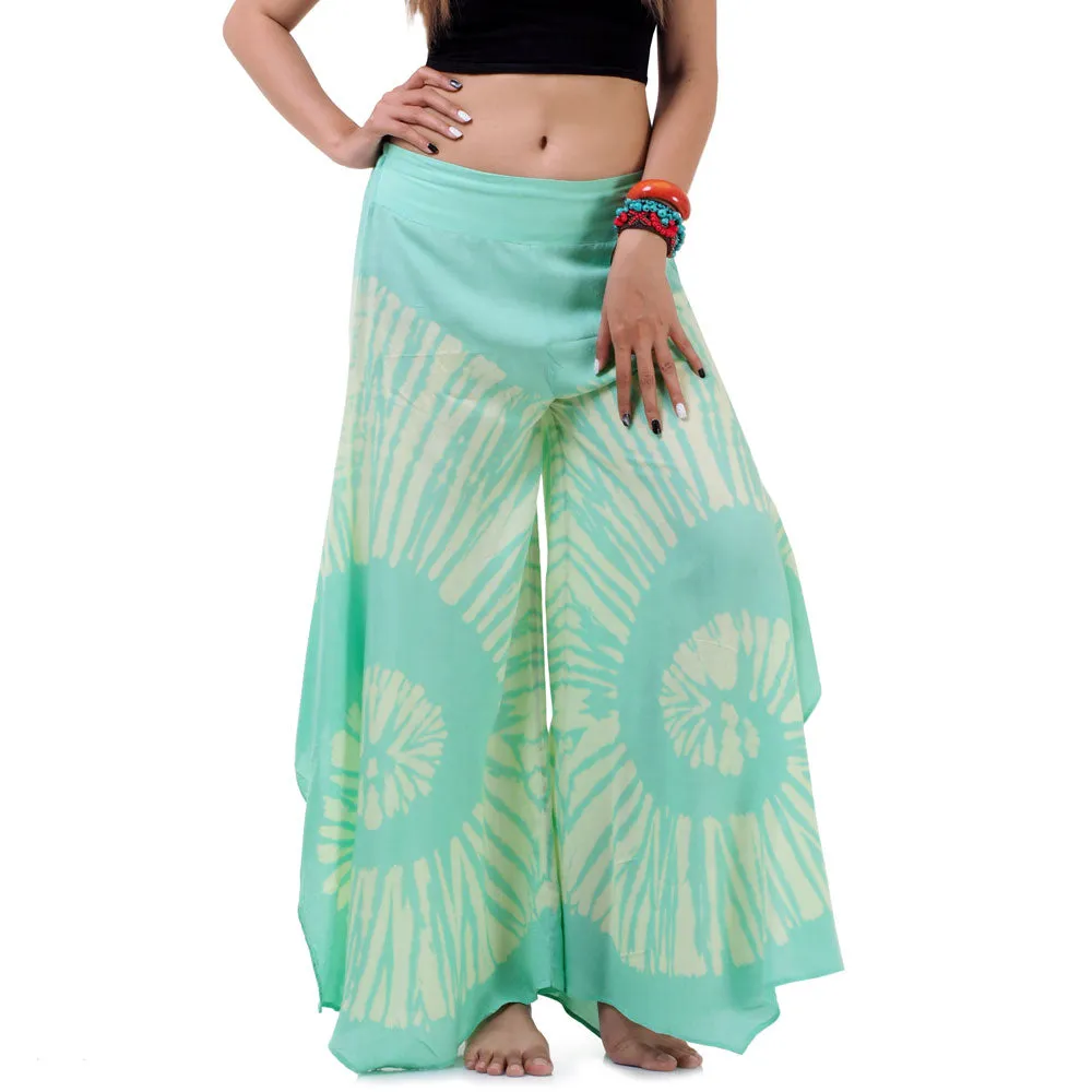 Radiant Red Hippie Tie Dye Palazzo Pants