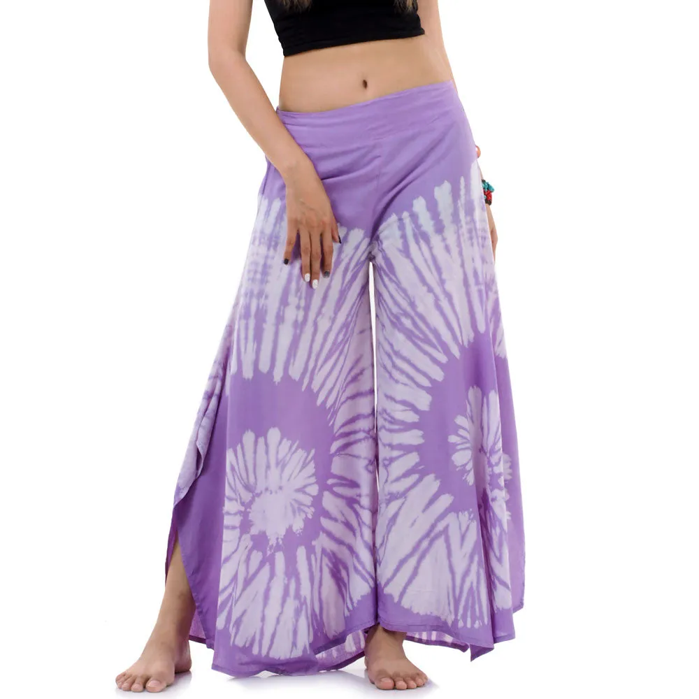 Radiant Red Hippie Tie Dye Palazzo Pants
