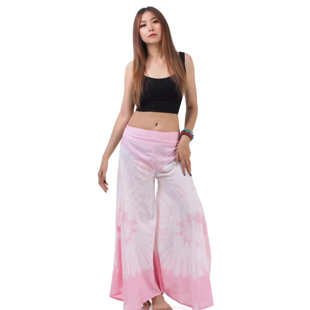 Radiant Red Hippie Tie Dye Palazzo Pants
