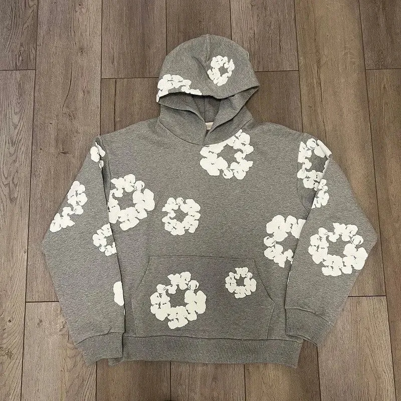 Riolio Trendy European Wood Cotton Hooded Sweatshirt Casual Loose Fit Sweatshirts Looose Clothing Tees Sweatshirts Hoodies Y2K top