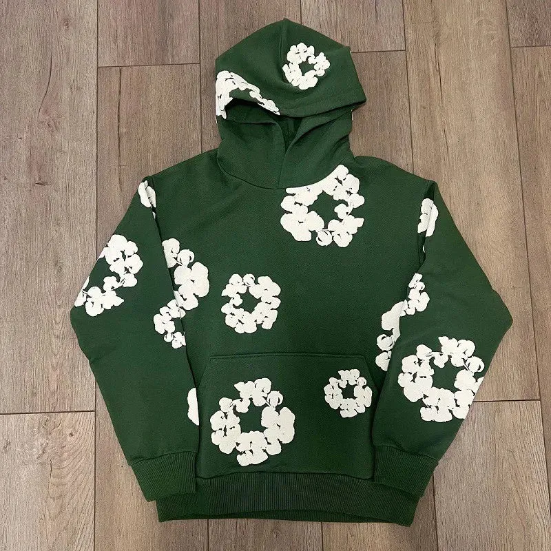 Riolio Trendy European Wood Cotton Hooded Sweatshirt Casual Loose Fit Sweatshirts Looose Clothing Tees Sweatshirts Hoodies Y2K top