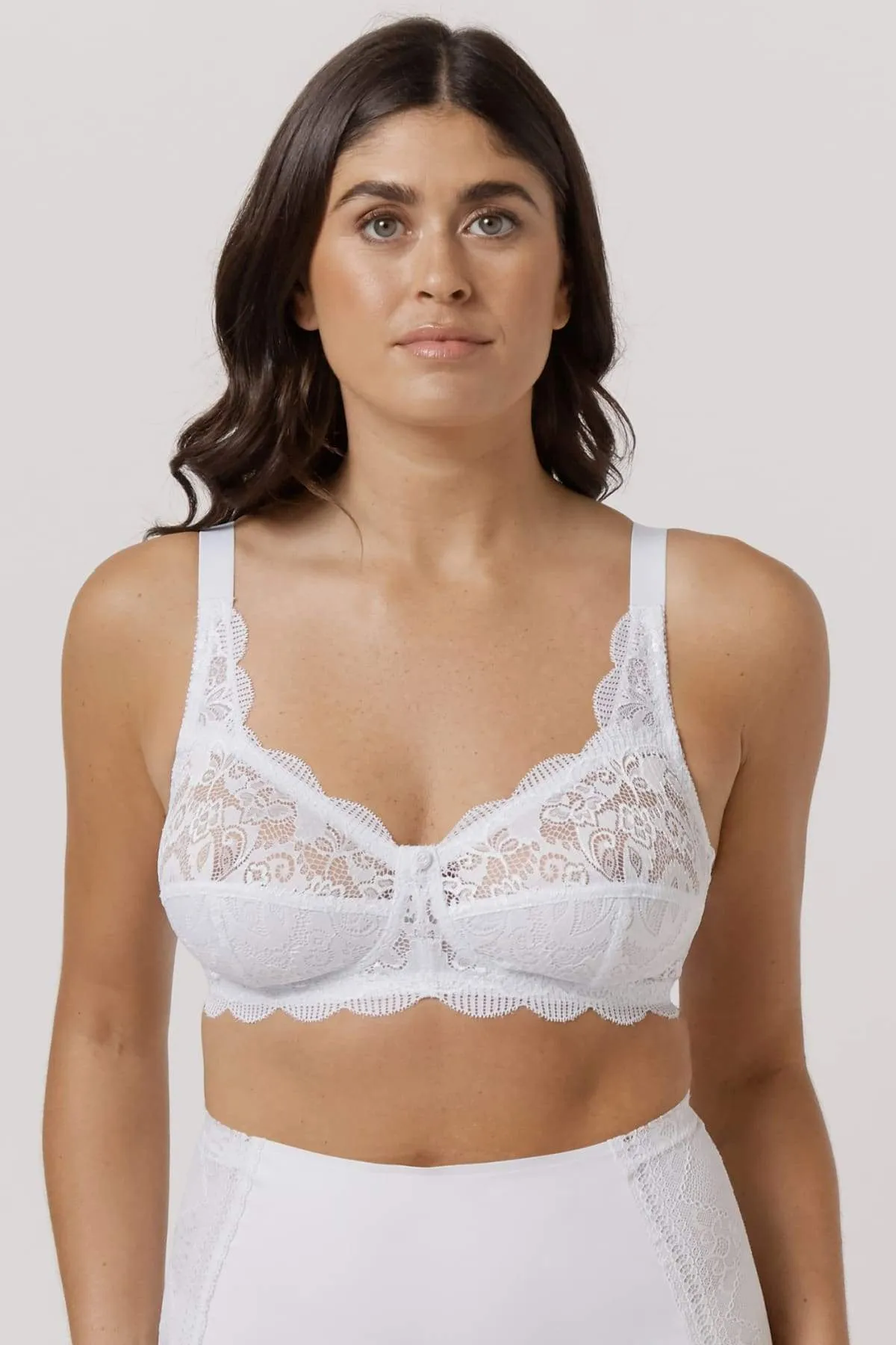 Ruby Lace Underwire-free Bra - White - no returns