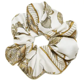 Siena Satin Medium Scrunchie | Ivory