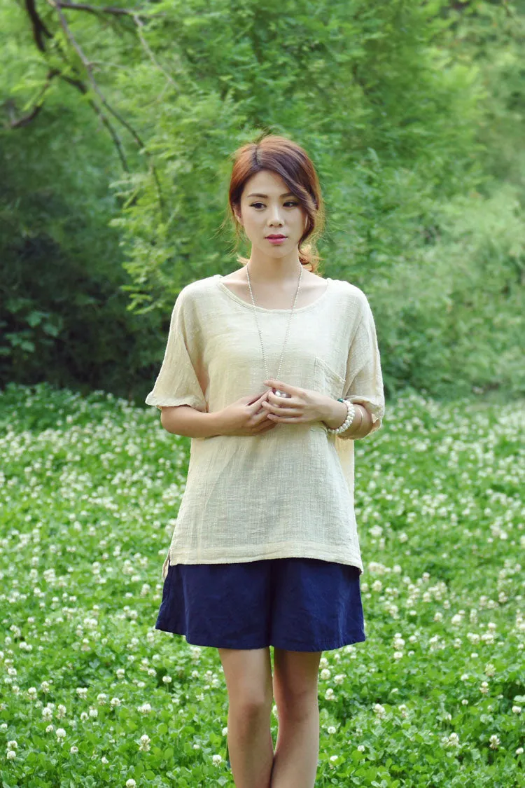 Simple woven tank thin breathable top J009-19