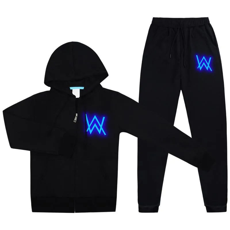 Sweatshirt Hooded Alan Walker Inspired Zipper Trendy Sets Outerwear