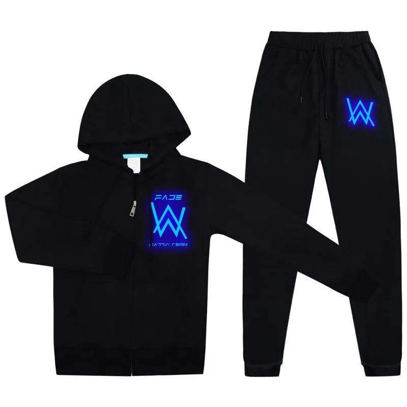 Sweatshirt Hooded Alan Walker Inspired Zipper Trendy Sets Outerwear