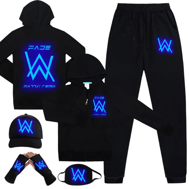 Sweatshirt Hooded Alan Walker Inspired Zipper Trendy Sets Outerwear