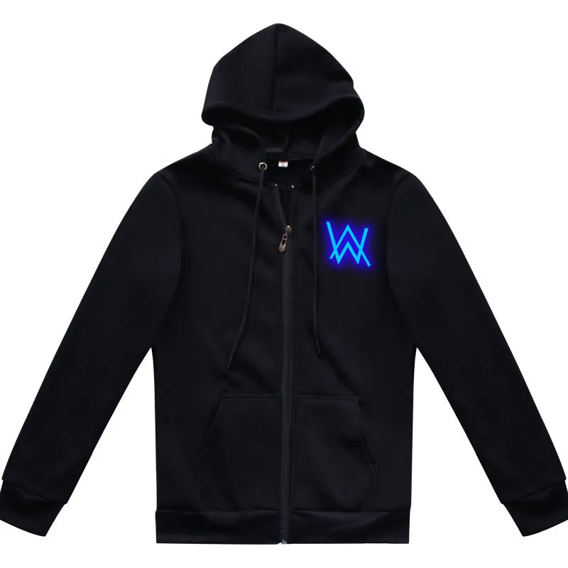 Sweatshirt Hooded Alan Walker Inspired Zipper Trendy Sets Outerwear