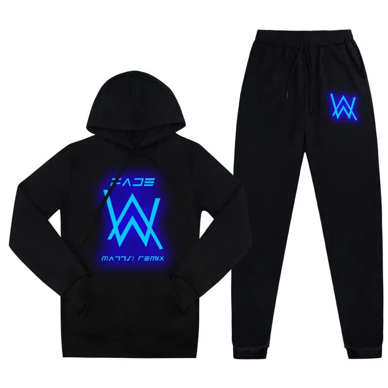 Sweatshirt Hooded Alan Walker Inspired Zipper Trendy Sets Outerwear