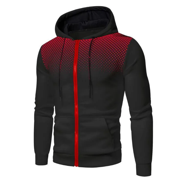 Sweatshirt Trendy Sporty Zipper Cardigan Hooded Tops Outerwear