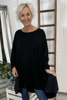 Tamara Slouch Cotton Top Black