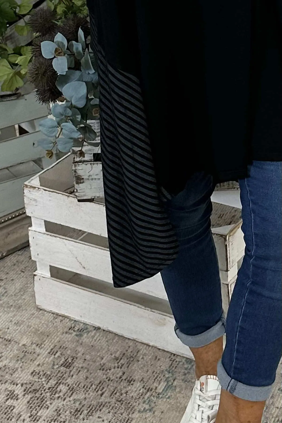 Tamara Slouch Cotton Top Black