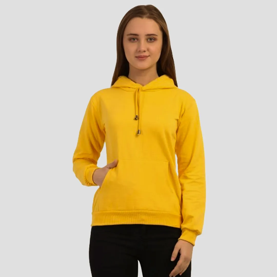 Unisex Premium Fleece - Plain Yellow Hoodie