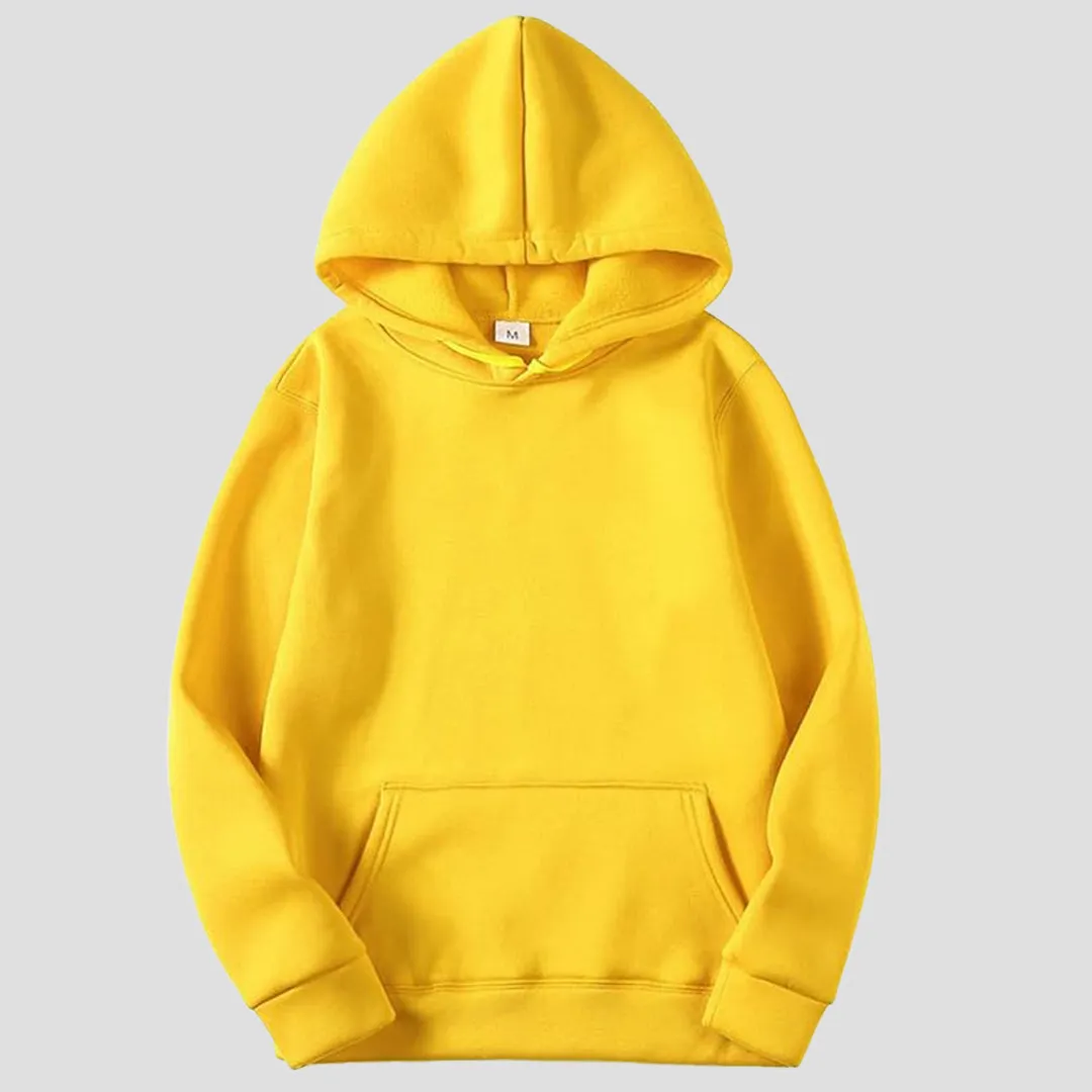 Unisex Premium Fleece - Plain Yellow Hoodie