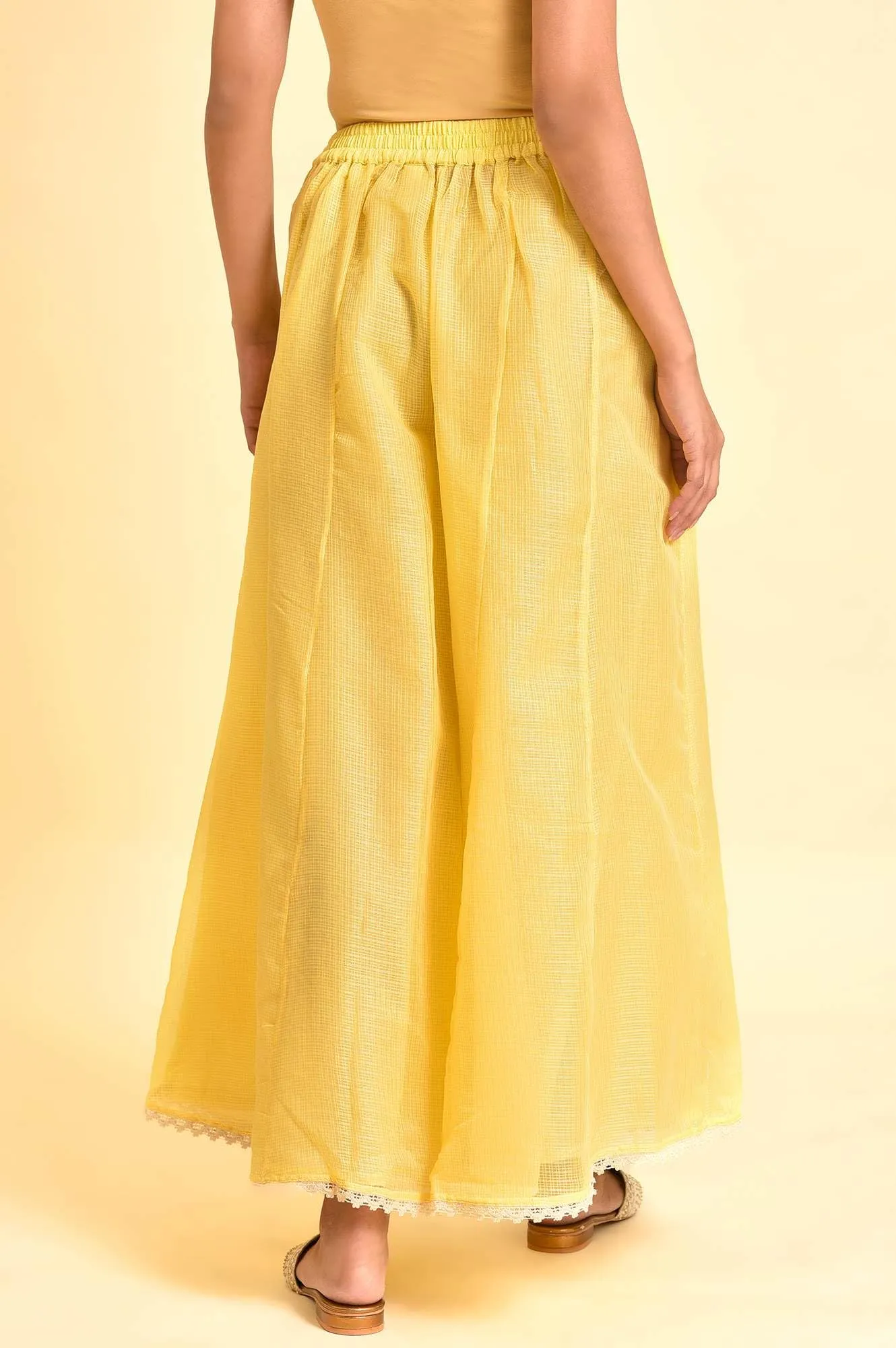 W for Woman Women's Regular Divided Skirt (23FEW62452-219526_Light Yellow_S)