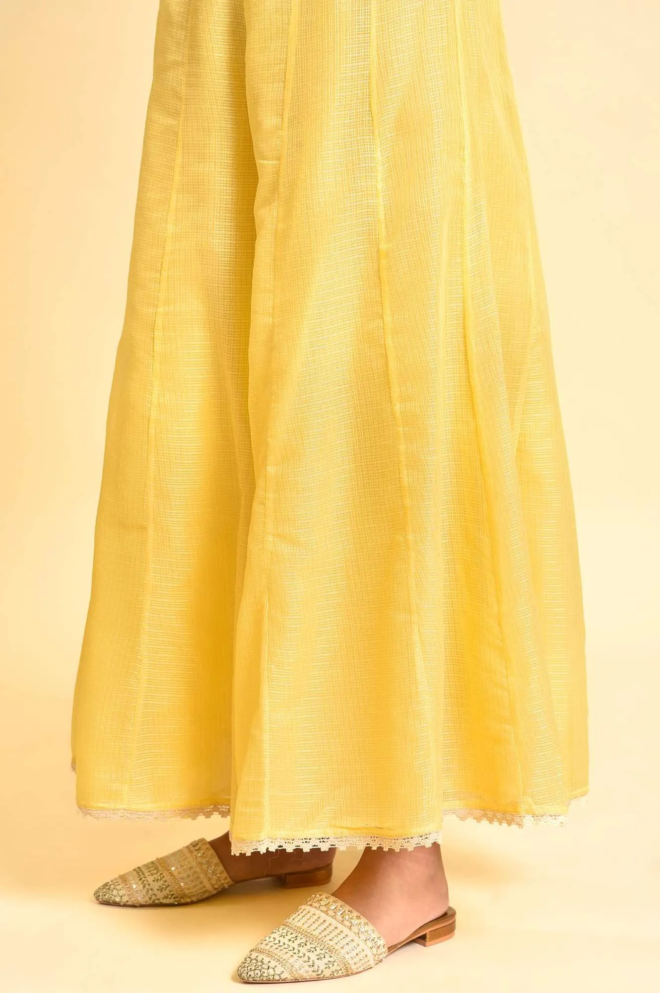 W for Woman Women's Regular Divided Skirt (23FEW62452-219526_Light Yellow_S)
