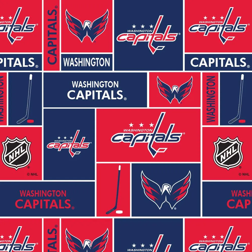 Washington Capitals - NHL Fleece Print - Patchwork