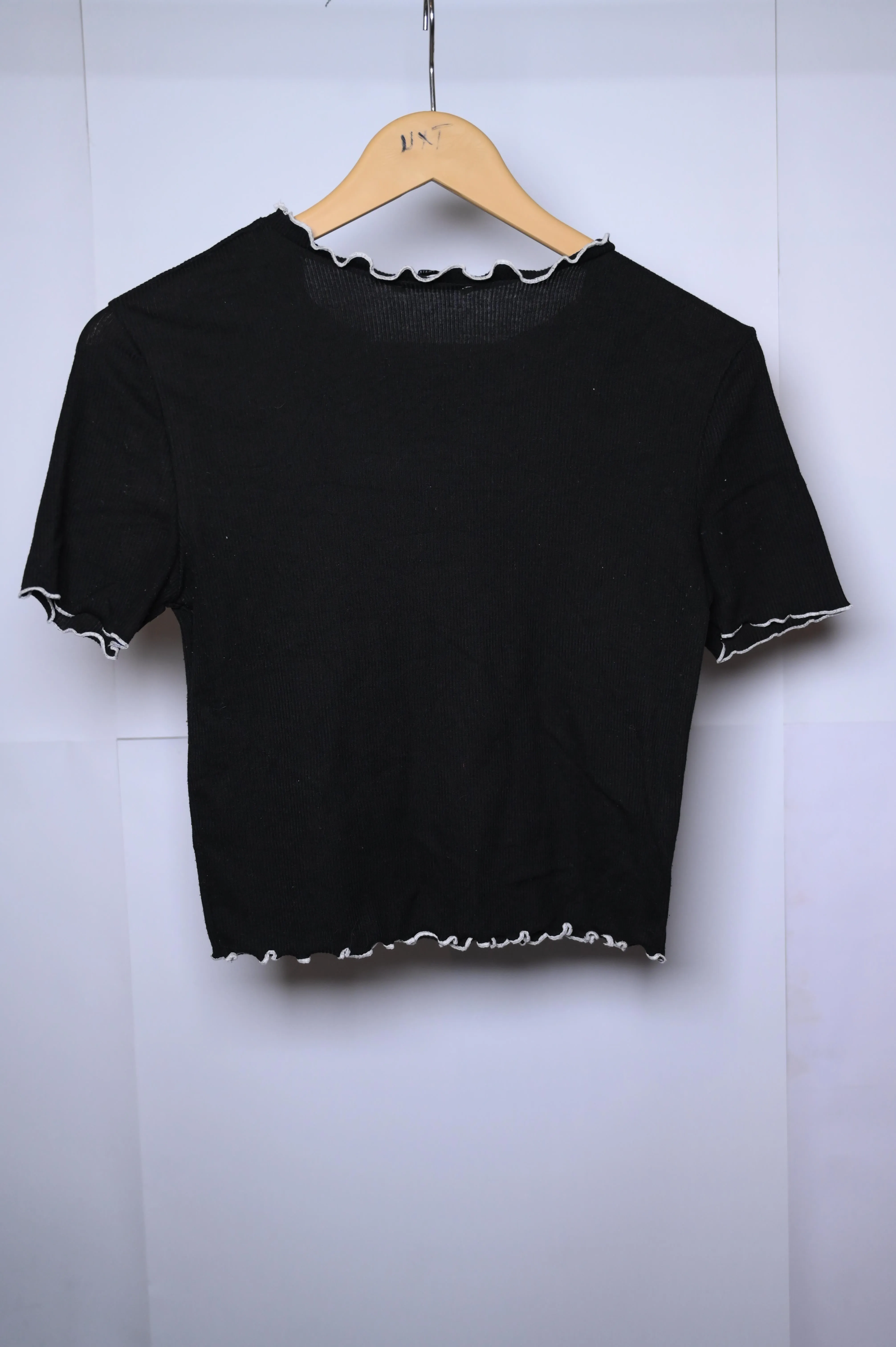 Zara Medium Black Croped Blouse